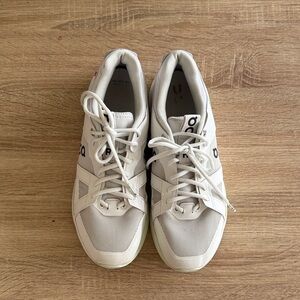 On Running white Sneakers with light green/ Black Detail